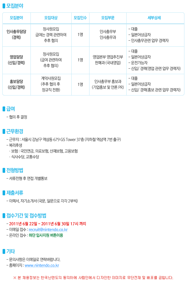 한국닌텐도(주) 이미지